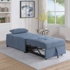 SKRAN Convertible Sleeper Couch Chair, Pull Out Sofa Bed Tufted Plush Seat with Backrest and Pillow for Bedroom, Living Room and Small Space - 2 of 4