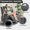 Manual Recliner Chair,Massage Rocker Recliner Chair, Reclining Sofa with Massage and Heat - 3 of 4