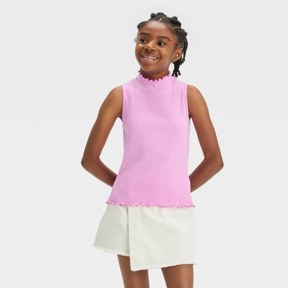 Girls' Mock Neck Tank Top - art class™ Lavender XL