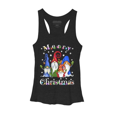 Women's Design By Humans Gnome Christmas Pajamas By NekoShop Racerback Tank Top