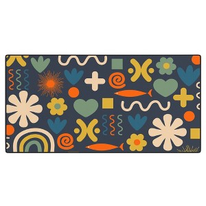 Kierkegaard Design Studio Cute Miscellany Rainbow Floral Desk Mat - Deny Designs - 1 of 4