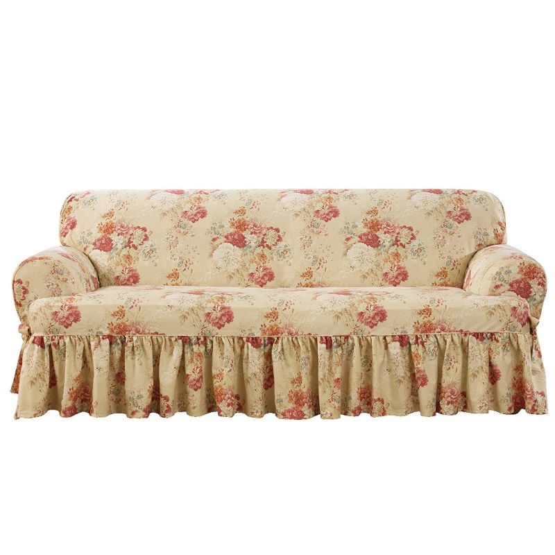 Ballad Bouquet T Cushion Sofa Slipcover Blush - Waverly Home, 1 of 4
