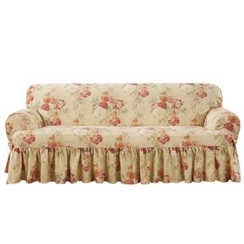 Ballad Bouquet T Cushion Sofa Slipcover Blush - Waverly Home