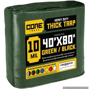 Core Tarps Heavy Duty 10 Mil Tarp Cover, UV Resistant, Rip Proof for Roof, Camping, Patio, Pool, Boat - 1 of 4