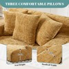 ModernLuxe Upholstered  Single Sofa Chaise Lounge Sofa Bed Sleeper Sofa Lazy Sofa Accent Chair Reading Couch with 3 Pillows, Chenille - 4 of 4