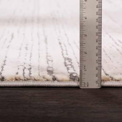Modern Elegance Gray Wool Blend 6'7" x 9'6" Stain-Resistant Rug