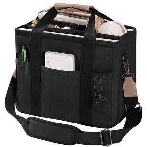 Generic Canvas Tote Bag with Multi Pockets Crossbody Tote Bag for Women Bible Handbag - 1 of 4