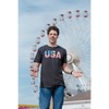 Mens Vintage USA T Shirt Awesome Fourth Of July Graphic Tee for Men - Crazy Dog Men's T Shirt For Fourth Of July - 3 of 4
