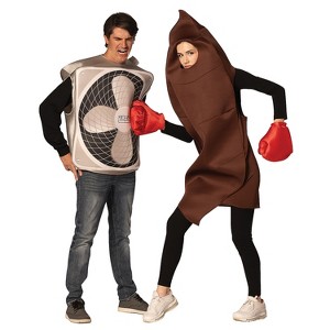 Imposta Costumes Adult Hits the Fan Couple's Costume - Size One Size Fits Most - Brown - 1 of 3