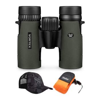 Vortex 10x32 Diamondback HD Roof Prism Binoculars w/Floating Strap & Vortex Hat