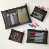 Glamlily 4 Piece Set Mesh Makeup Bags Set, Zipper Pouches for Cosmetics (Black) - 4 of 4