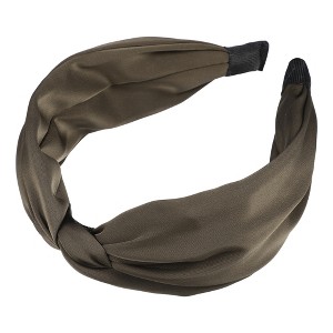 Unique Bargains Women's Satin Twist Headband Hairband 1.2" Wide - 1 of 4