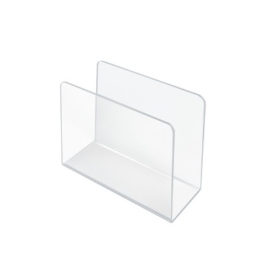 Clear Acrylic Medium Rectangular Pedestal File Holder