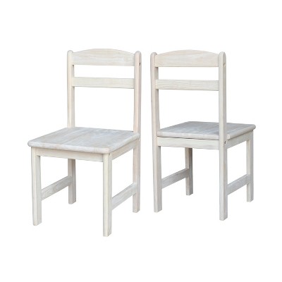 White Wood Juvenile Chair Set with Ladder Bracing