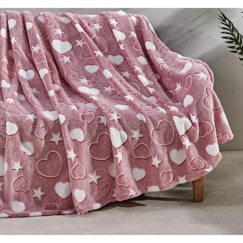 Noble House Glow In The Dark Super Fun Cozy Microplush Throw Blanket Makes A Great Gift 50 X 60 My Heart Target