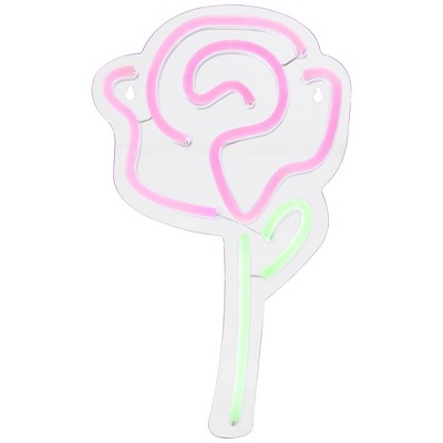 Northlight LED Blooming Rose Neon Lighted Wall Art - 15"