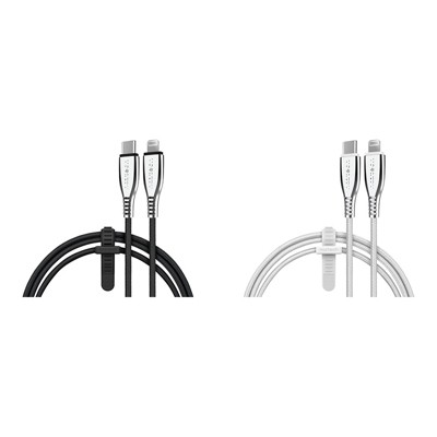 Naztech TITANIUM USB-C to MFi Lightning Braided Fast Charge Cable