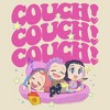 Mens KPop Demon Hunters Cute Friendship Couch Time T Shirt - 2 of 4