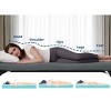 3 in. Gel Memory Foam Mattress Topper with Bamboo Cover White/Gray- Breathable & Supportive - 4 of 4