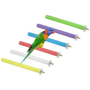 Unique Bargains Paw Grinding Bird Perch Stand Parrot Perch Stands 6 Pcs - 1 of 4