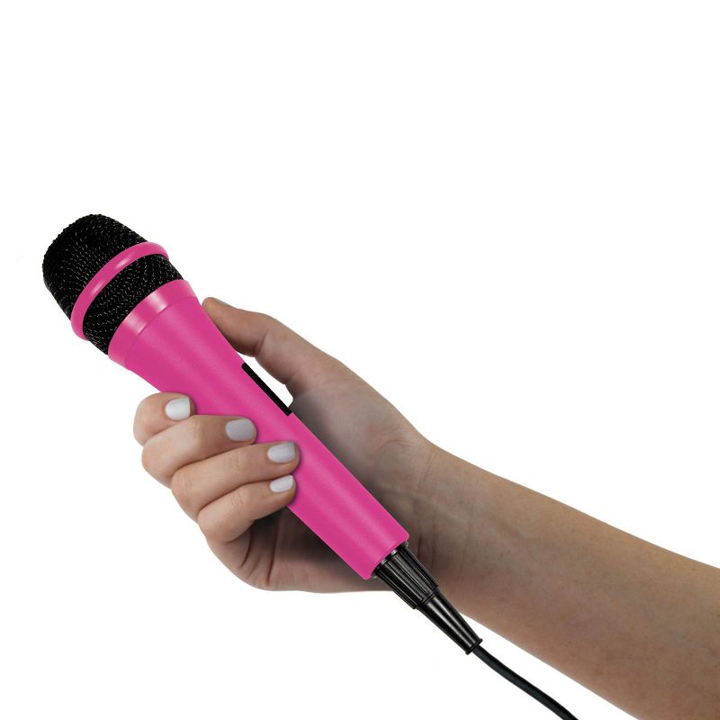 Singing Machine SMM205P Uni-Directional Dynamic Microphone with 10-Foot Cord, Pink, 5 of 6