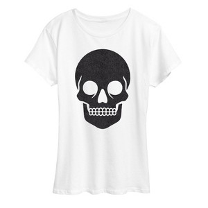 Women's - Instant Message - Skull Sparkle Short Sleeve Graphic T-Shirt - 1 of 4