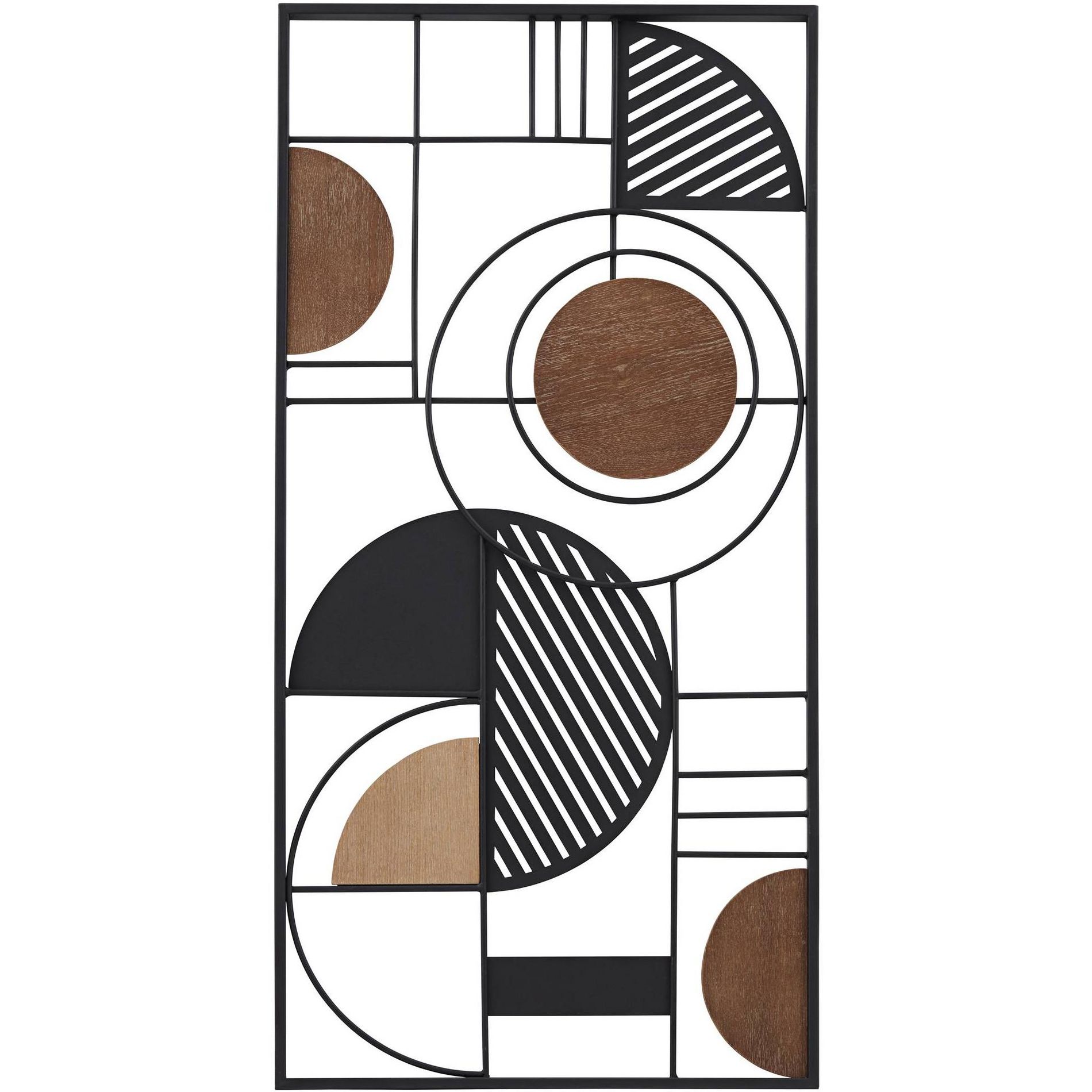 Dahlia Studios Delmar 39 1/2" High Black Brown Rectangular Metal Wall Art