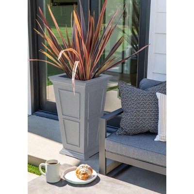 Veradek Brixton Tall 28-inch Gray Recycled Plastic Planter
