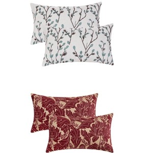 REGALWOVEN 4 Pcs Floral Pattern Throw Pillow Cases for Home Decor - 1 of 4