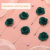 Unique Bargains Camellia Boutonnieres Pins for Formal Party Easy to Use Artificial Flowers 12pcs - 3 of 4
