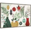 Amanti Art Deco Holiday Vases I by Veronique Charron Canvas Wall Art Print Framed 33-in. x 23-in. - 3 of 4