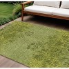 Olive Green And Fern Green Floral Washable Indoor Outdoor Area Rug - 2 of 4
