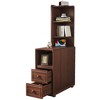 PAGED Tall Nightstand with 3 Drawers and Adjustable Shelves, Modern Wooden Side Table with Outlet, Bedside Cabinet for Bedroom, Living Room - 4 of 4