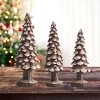 Transpac Resin 6.5 in. Multicolor Christmas Pinecone Snow Tree - 2 of 3