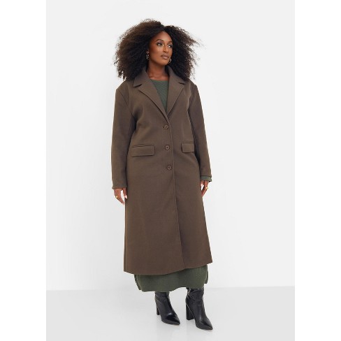 Rebdolls Women's Dolce Double Breasted Coat - Dark Brown - Medium : Target