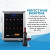 Newair Freestanding 23 Bottle Compressor Wine Fridge in Stainless Steel, Adjustable Racks and Exterior Digital Thermostat - 3 of 4