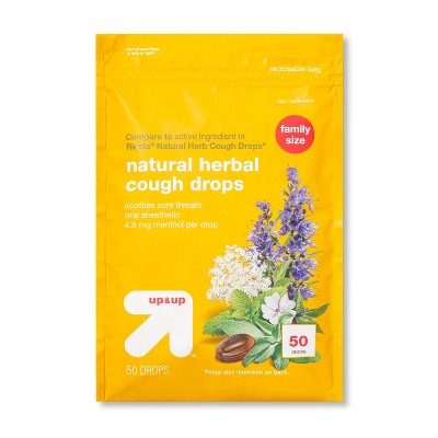 Natural Herbal Cough Drops - 50ct - up & up™
