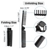 Unique Bargains Women's Travel Plastic Dual Head Toothed Foldable Hairdressing Hair Comb Brush 1 Pc - image 2 of 4