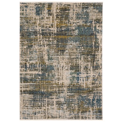 Oriental Weavers Hayden HAY05 Blue/ Gold Indoor Area Rug - 5'3" x 7'6"