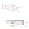 INFURNIC TV Stands and Consoles Modern Wall Mounted Media Center with Concealed Storage for Living Room Bedroom, White, 53.14"*14.96"*3.5" - 4 of 4