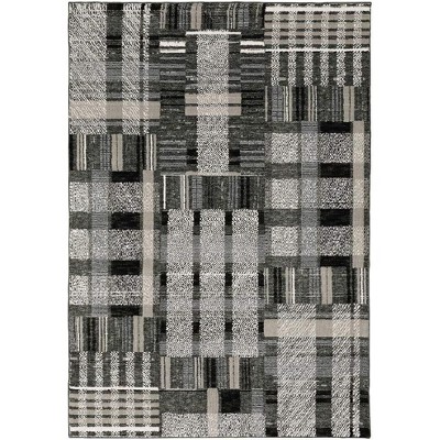 Oriental Weavers Atlas 752C0 Black/ Grey Indoor Area Rug - 2'3" x 8'