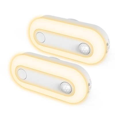 YANSUN Motion Sensor Dusk to Dawn Night Light Plug in [2-Pack], Dimmable Hallway, Bedroom
