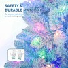 Pre-Lit Snow Flocked Pencil Christmas Tree, Gradient Lights, Foldable Metal Base, Lighted Holiday Decor - 4 of 4