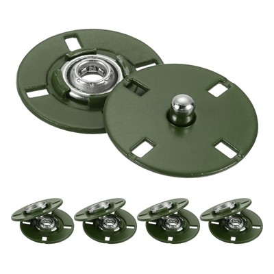 Unique Bargains Alloy Invisible Durable High Hardness Buckle Fasteners Press Studs Buttons 5 Pcs
