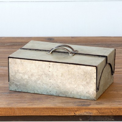 Park Hill Collection Galvanized Metal Keepsake Box