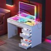 VANITII Diana RGB Vanity Desk with Light - 8 Storage Drawers - 3 of 4