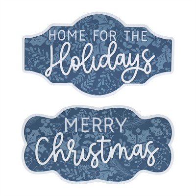 Wood Christmas Sentiment Sign (Set of 2)