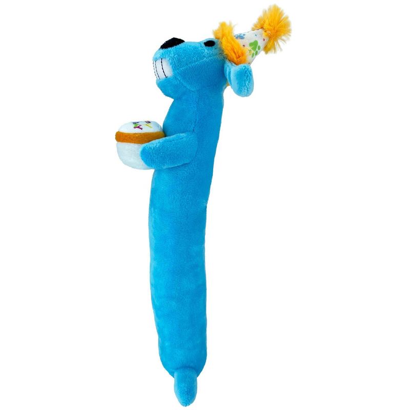 Multipet Party Loofa Dog Toy - Blue - 12&#34;, 2 of 4