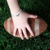 Pavilion Gift Company - Football Mom - White Enamel Bangle Bracelet with Heart Charm - Bracelets - 2 of 4