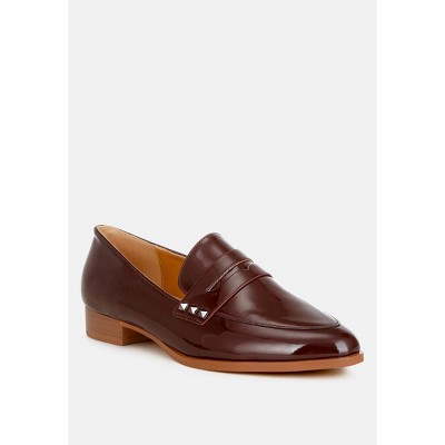 Winged Patent Pleather Penny Women Loafers